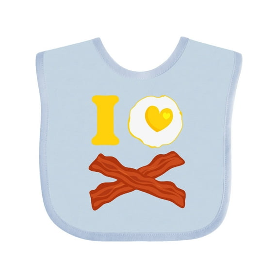 Inktastic I Love Bacon and Eggs Boys or Girls Baby Bib