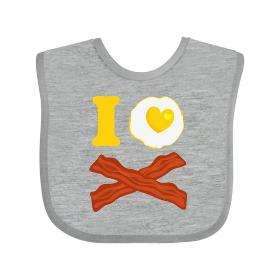 Inktastic I Love Bacon and Eggs Boys or Girls Baby Bib