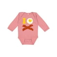 thumbnail image 1 of Inktastic I Love Bacon and Eggs Boys or Girls Long Sleeve Baby Bodysuit, 1 of 5