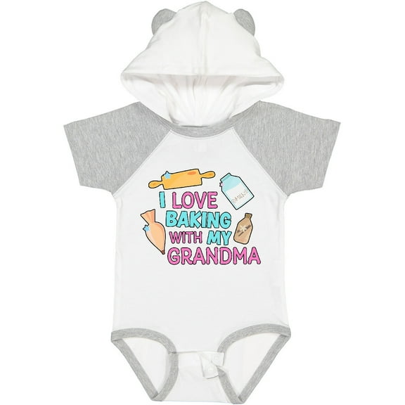 Inktastic I Love Baking with My Grandma Girls Baby Bodysuit