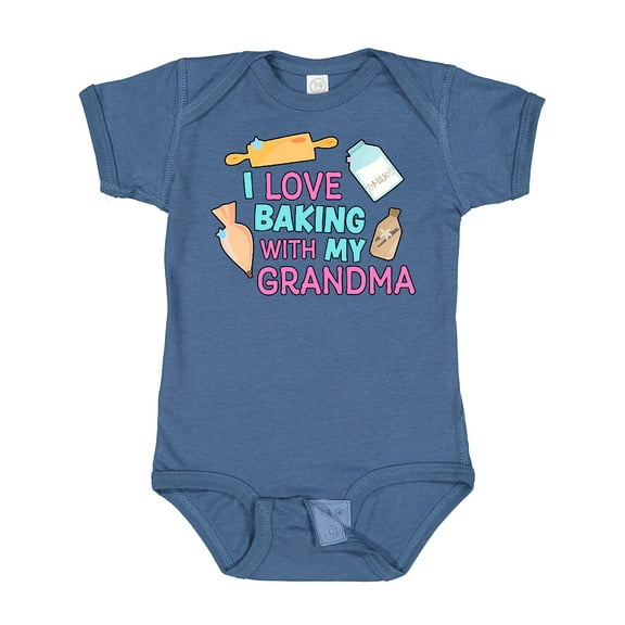Inktastic I Love Baking with My Grandma Girls Baby Bodysuit