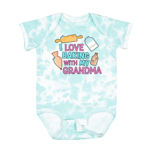 Inktastic I Love Baking with My Grandma Girls Baby Bodysuit