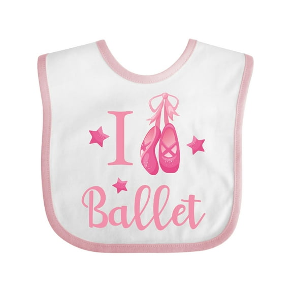 Inktastic I Love Ballet Girls Baby Bib