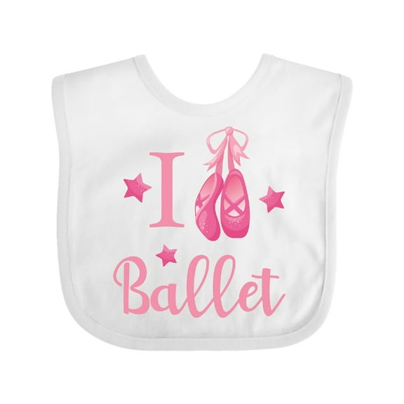 Inktastic I Love Ballet Girls Baby Bib