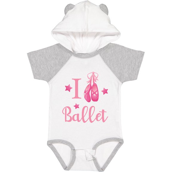 Inktastic I Love Ballet Girls Baby Bodysuit
