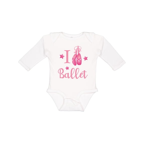 Inktastic I Love Ballet Girls Long Sleeve Baby Bodysuit