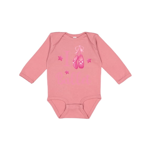 Inktastic I Love Ballet Girls Long Sleeve Baby Bodysuit