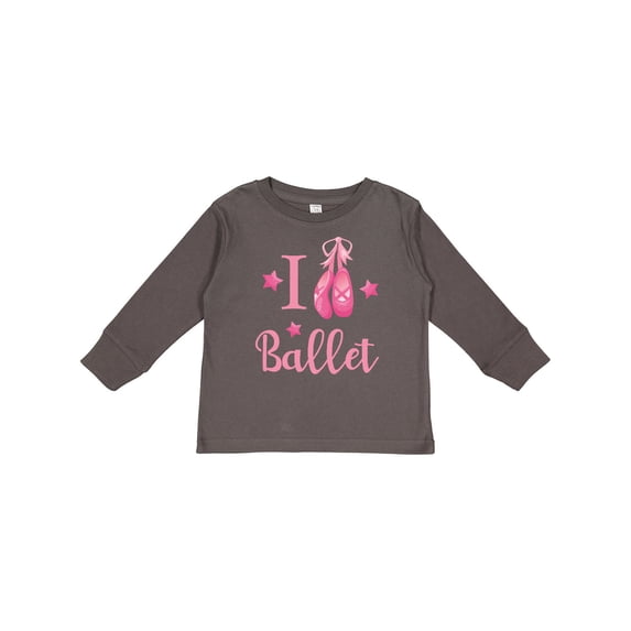 Inktastic I Love Ballet Girls Long Sleeve Toddler T-Shirt
