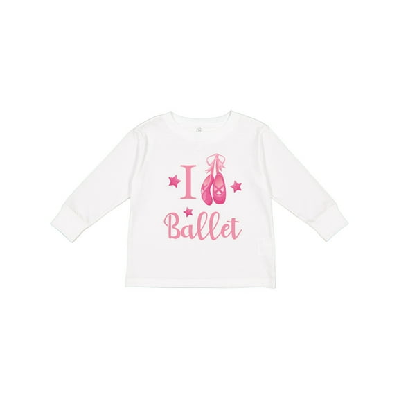Inktastic I Love Ballet Girls Long Sleeve Toddler T-Shirt