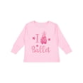 thumbnail image 1 of Inktastic I Love Ballet Girls Long Sleeve Toddler T-Shirt, 1 of 5