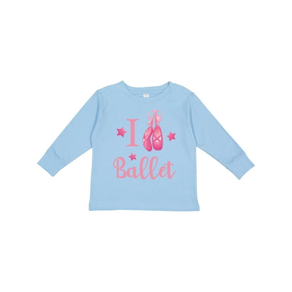 Inktastic I Love Ballet Girls Long Sleeve Toddler T-Shirt