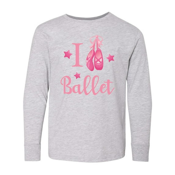 Inktastic I Love Ballet Long Sleeve Youth T-Shirt