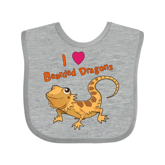 Inktastic I Love Bearded Dragons Boys or Girls Baby Bib