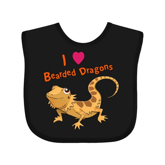 Inktastic I Love Bearded Dragons Boys or Girls Baby Bib