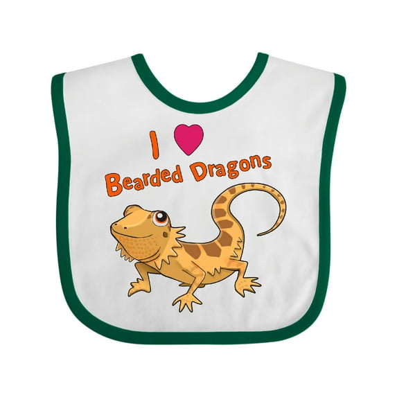 Inktastic I Love Bearded Dragons Boys or Girls Baby Bib