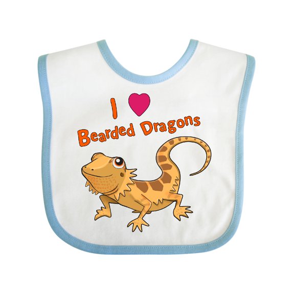 Inktastic I Love Bearded Dragons Boys or Girls Baby Bib