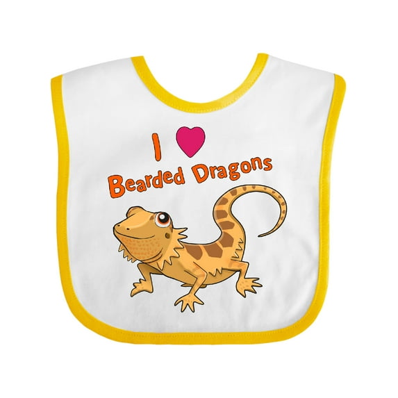 Inktastic I Love Bearded Dragons Boys or Girls Baby Bib
