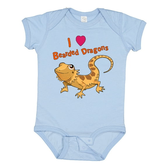 Inktastic I Love Bearded Dragons Boys or Girls Baby Bodysuit