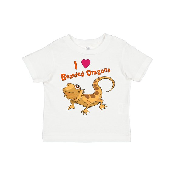 Inktastic I Love Bearded Dragons Boys or Girls Toddler T-Shirt
