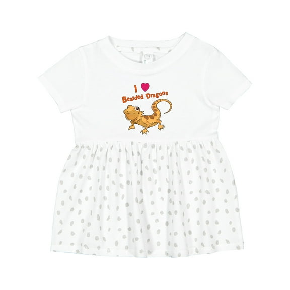 Inktastic I Love Bearded Dragons Girls Baby Dress