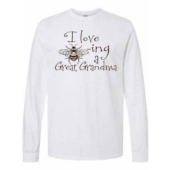 Inktastic I Love Bee-ing a Great Grandma Long Sleeve T-Shirt