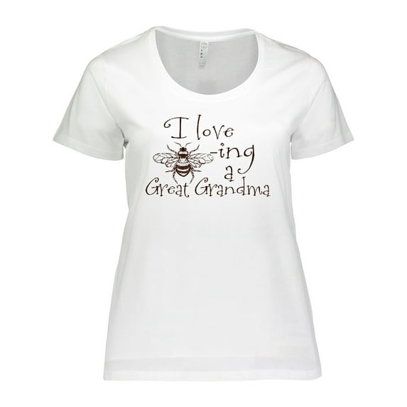 Inktastic I Love Bee-ing a Great Grandma Women's Plus Size T-Shirt