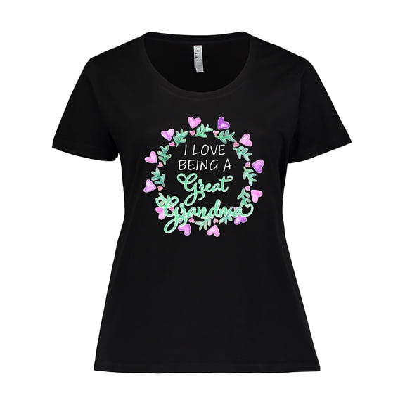 Inktastic I Love Being a Great Grandma- Circle of Hearts Women's Plus Size T-Shirt