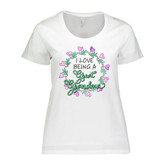Inktastic I Love Being a Great Grandma- Circle of Hearts Women's Plus Size T-Shirt