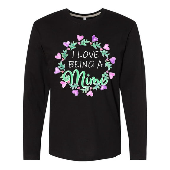Inktastic I Love Being a Mimi- Circle of Hearts Long Sleeve T-Shirt