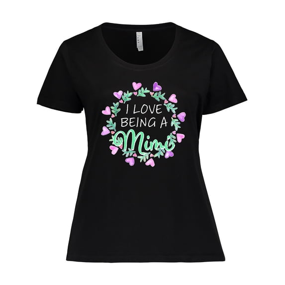Inktastic I Love Being a Mimi- Circle of Hearts Women's Plus Size T-Shirt