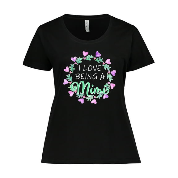 Inktastic I Love Being a Mimi- Circle of Hearts Women's Plus Size T-Shirt
