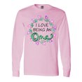 thumbnail image 1 of Inktastic I Love Being an Oma- Circle of Hearts Long Sleeve T-Shirt, 1 of 5