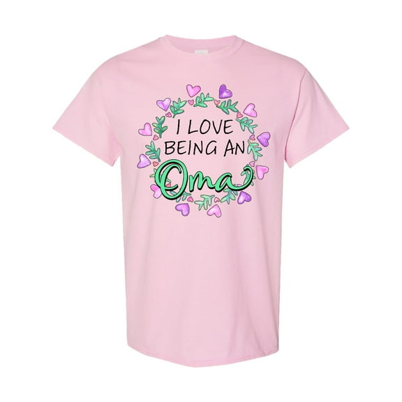 Inktastic I Love Being an Oma Circle of Hearts T-Shirt