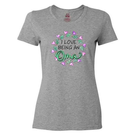 Inktastic I Love Being an Oma- Circle of Hearts Women's T-Shirt
