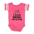 thumbnail image 1 of Inktastic I Love Biking with Daddy Boys or Girls Baby Bodysuit, 1 of 5