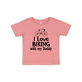 thumbnail image 1 of Inktastic I Love Biking with Daddy Boys or Girls Baby T-Shirt, 1 of 5