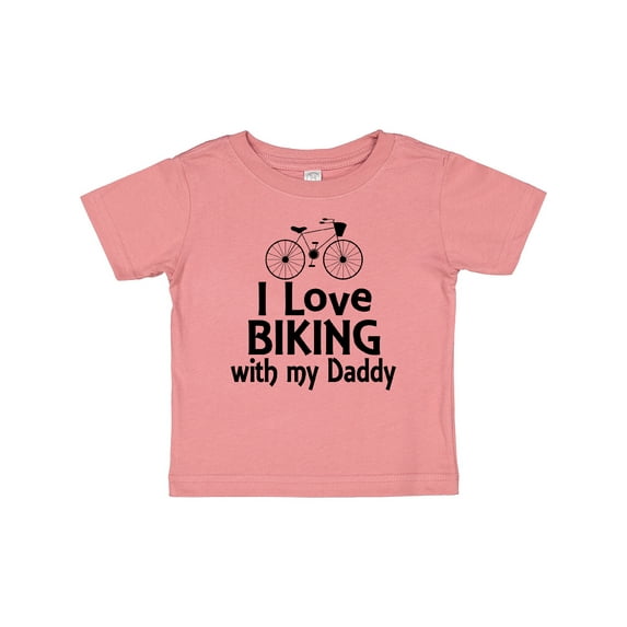 Inktastic I Love Biking with Daddy Boys or Girls Baby T-Shirt