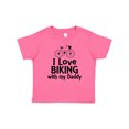 thumbnail image 1 of Inktastic I Love Biking with Daddy Boys or Girls Baby T-Shirt, 1 of 5