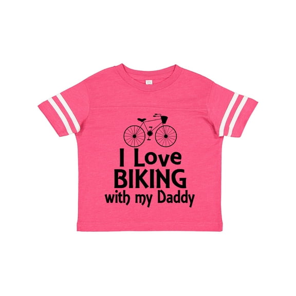 Inktastic I Love Biking with Daddy Boys or Girls Toddler T-Shirt