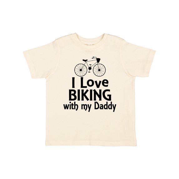Inktastic I Love Biking with Daddy Boys or Girls Toddler T-Shirt