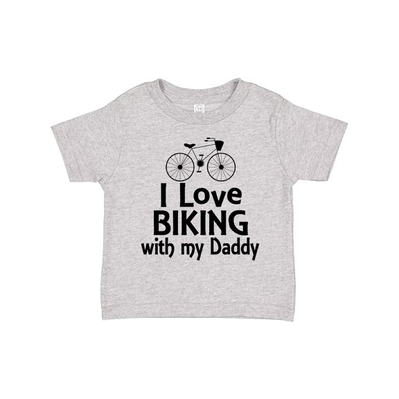 Inktastic I Love Biking with Daddy Boys or Girls Toddler T-Shirt