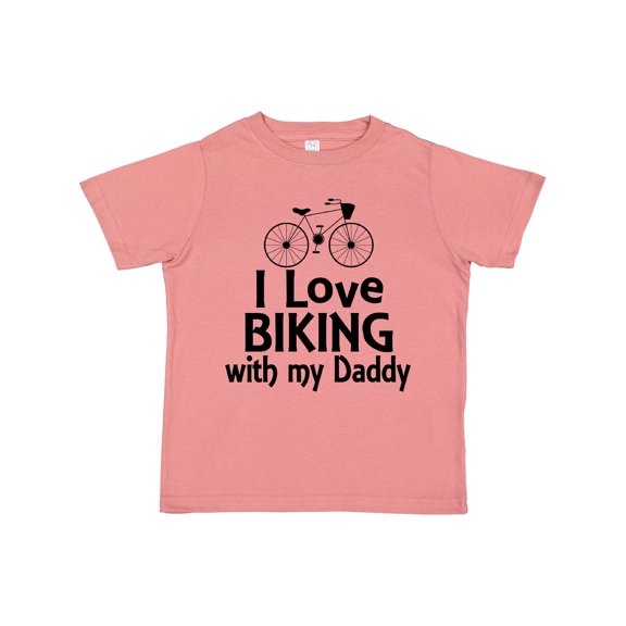 Inktastic I Love Biking with Daddy Boys or Girls Toddler T-Shirt