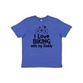 thumbnail image 1 of Inktastic I Love Biking with Daddy Youth T-Shirt, 1 of 5