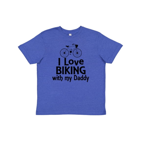 Inktastic I Love Biking with Daddy Youth T-Shirt