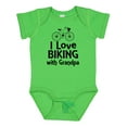 thumbnail image 1 of Inktastic I Love Biking with Grandpa Boys or Girls Baby Bodysuit, 1 of 5
