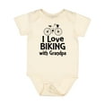 thumbnail image 1 of Inktastic I Love Biking with Grandpa Boys or Girls Baby Bodysuit, 1 of 5