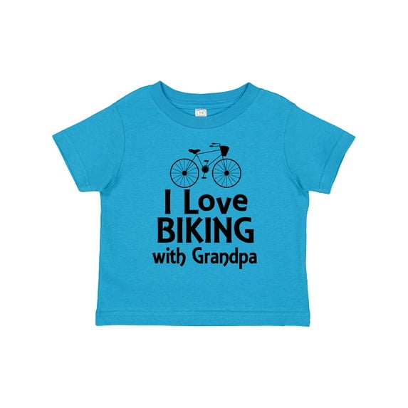 Inktastic I Love Biking with Grandpa Boys or Girls Toddler T-Shirt