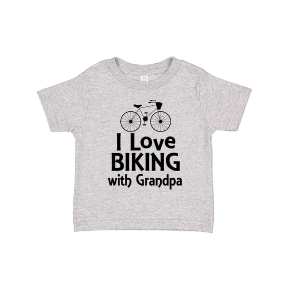 Inktastic I Love Biking with Grandpa Boys or Girls Toddler T-Shirt