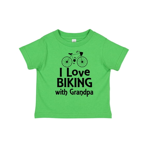 Inktastic I Love Biking with Grandpa Boys or Girls Toddler T-Shirt