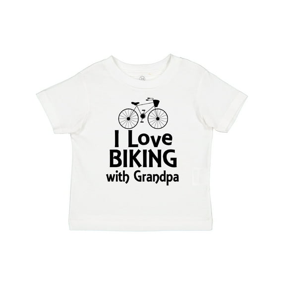 Inktastic I Love Biking with Grandpa Boys or Girls Toddler T-Shirt